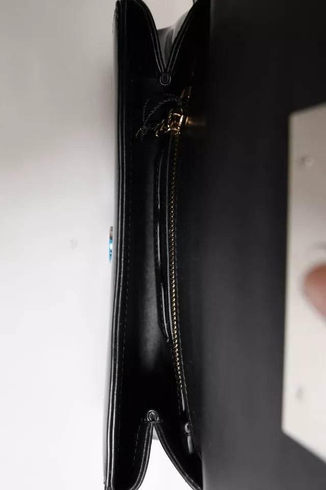 Dolce & Gabbana Black Calfskin Leather DG Logo Shoulder Bag - Hilstor