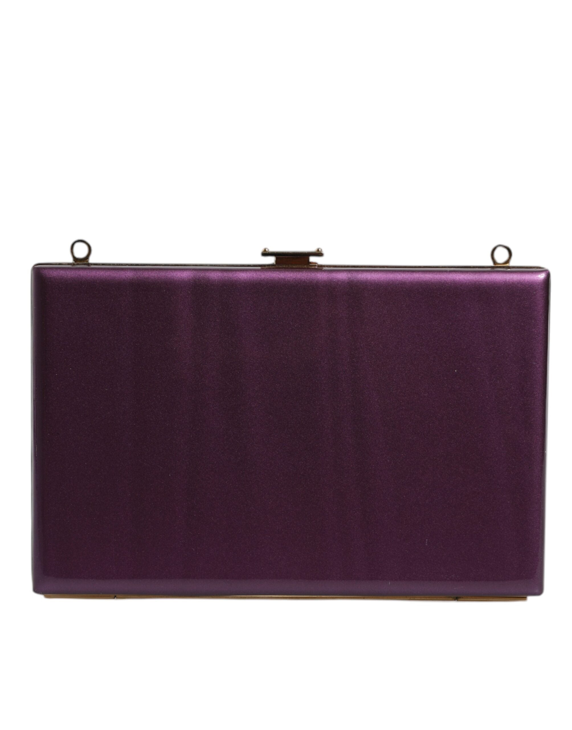 Dolce &amp; Gabbana Lilla Læder Clutch Evening Crossbody taske