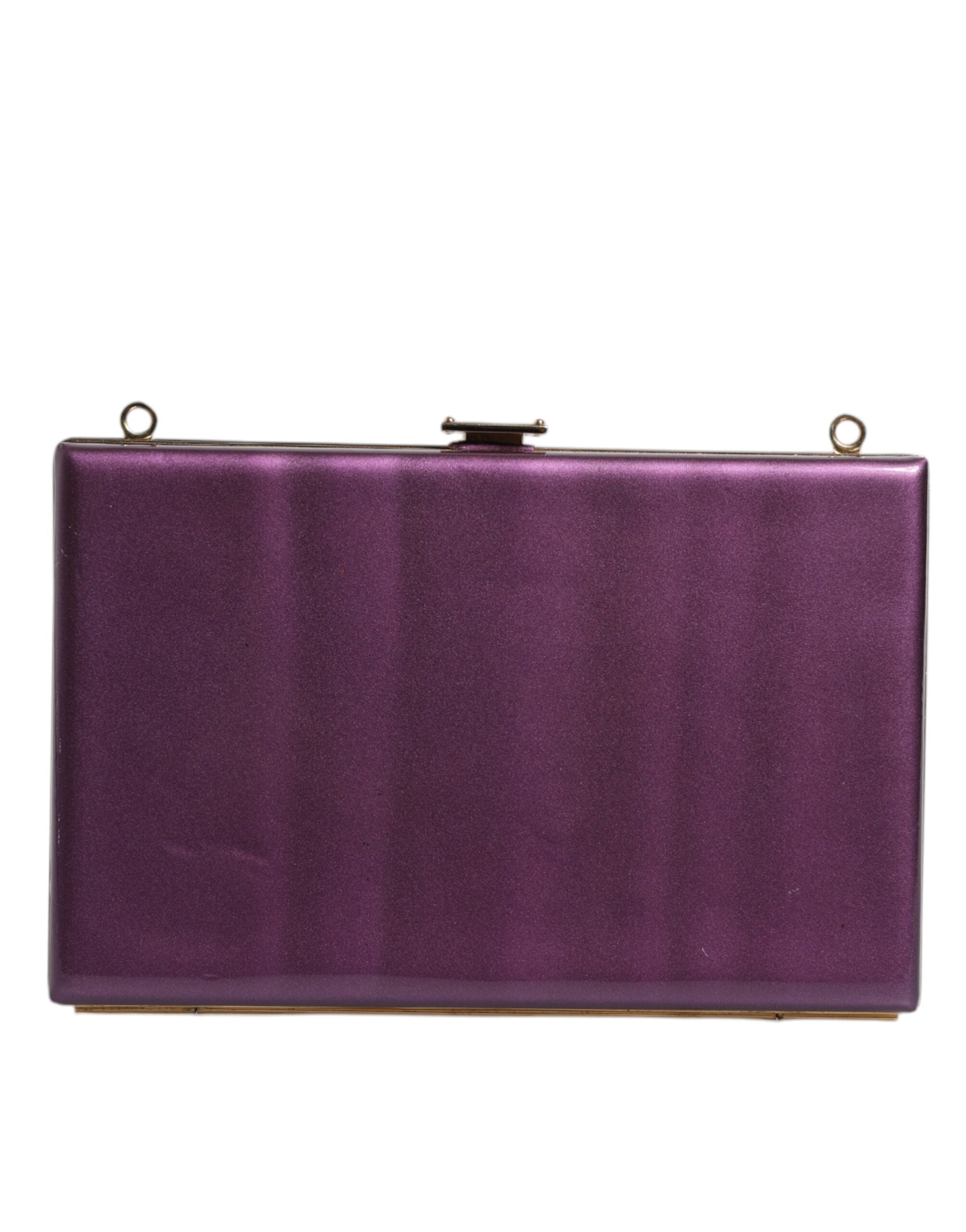 Dolce &amp; Gabbana Lilla Læder Clutch Evening Crossbody taske