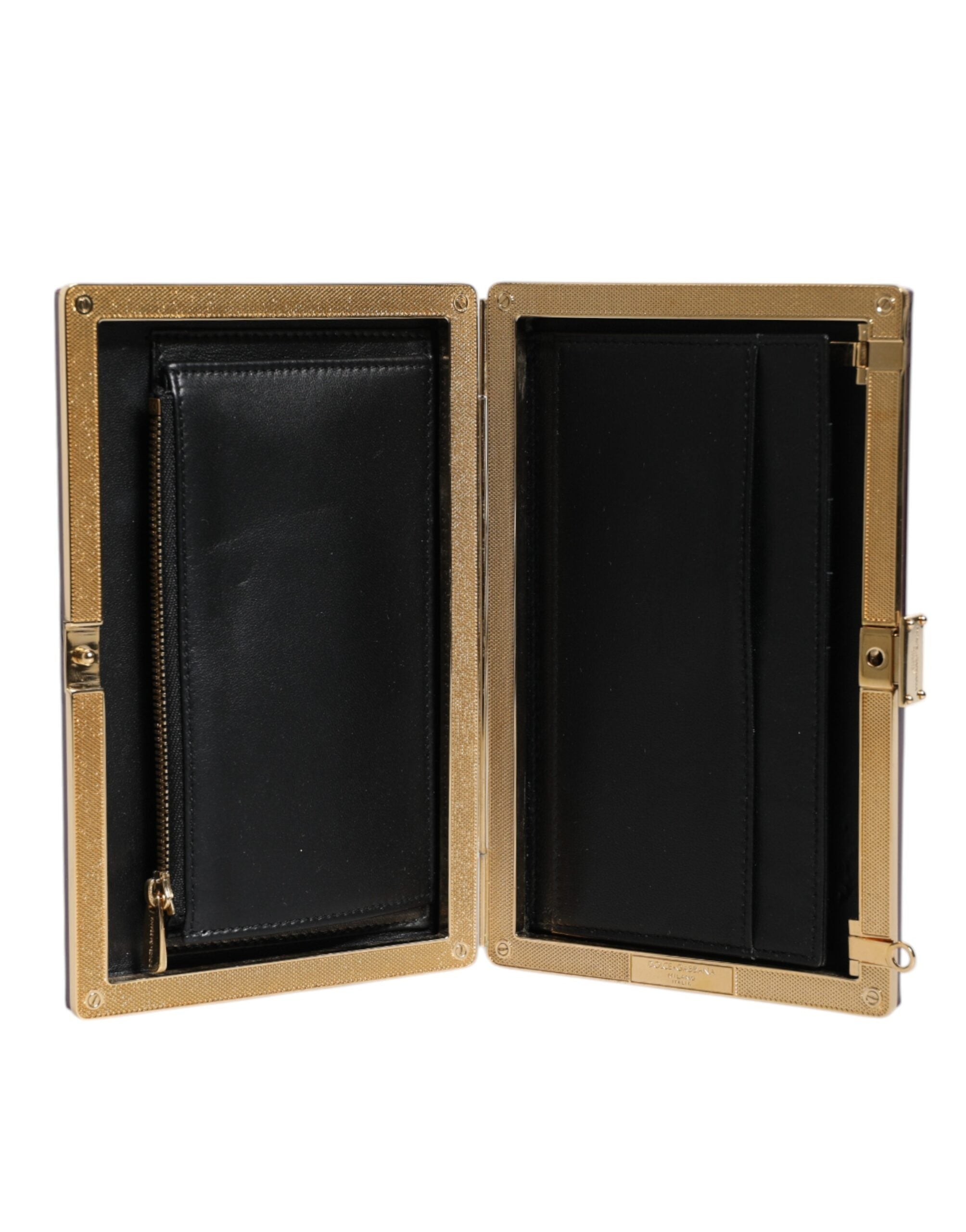 Dolce &amp; Gabbana Lilla Læder Clutch Evening Crossbody taske