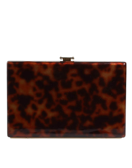 Dolce & Gabbana Brown Leather Clutch Evening Crossbody Bag - Hilstor