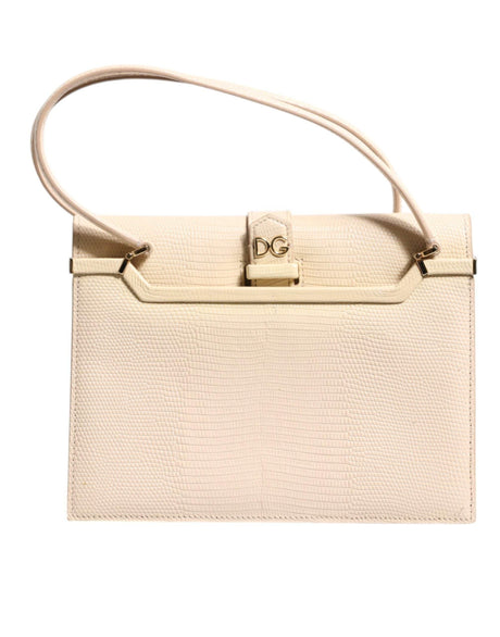 Dolce & Gabbana Beige Leather Ingrid Top Handle Shoulder Bag - Hilstor