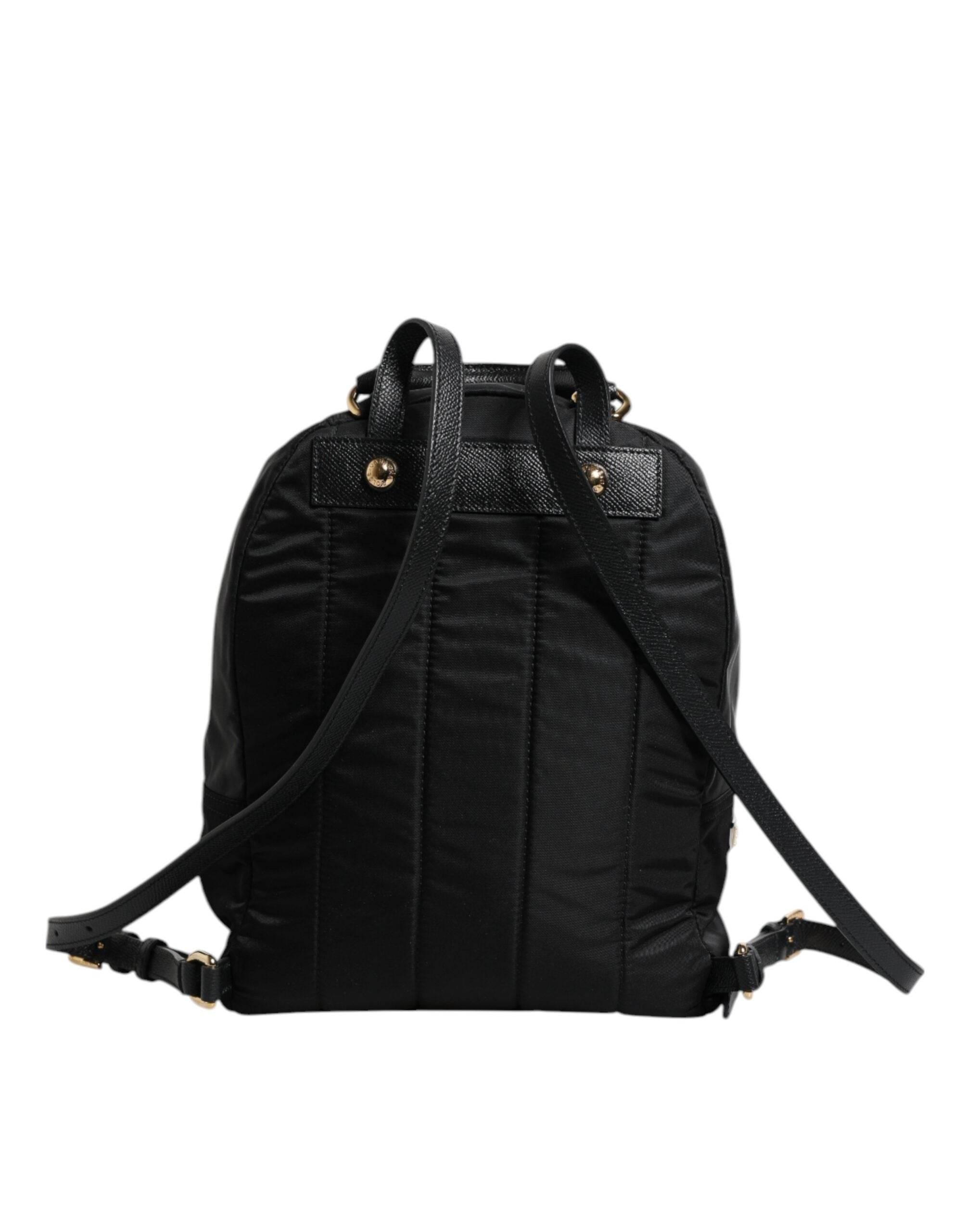 Dolce & Gabbana Black Nylon #DGFAMILY VULCANO Embellished Backpack Bag - Hilstor