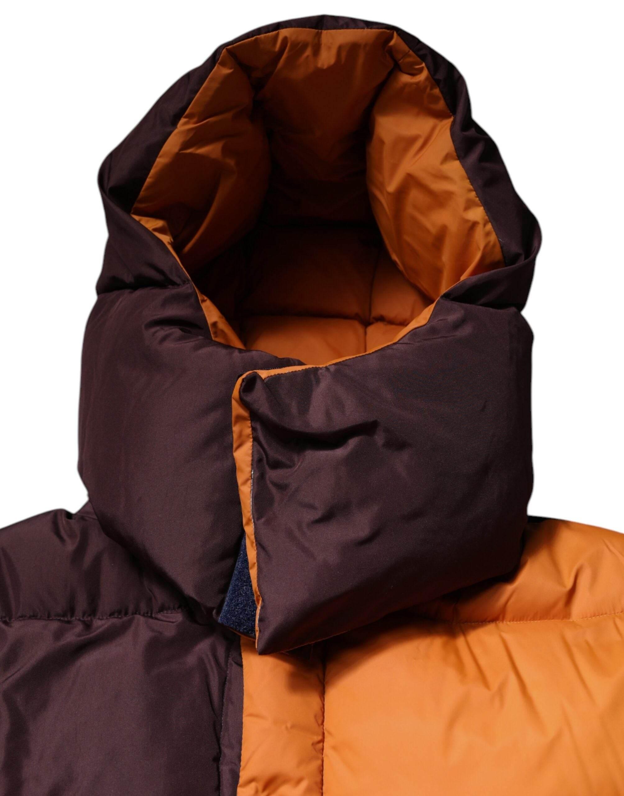 Dolce & Gabbana Multicolor Quilted Hooded Puffer Jacket - Hilstor