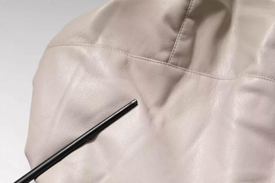 MSGM Beige Full Zip Hooded Long Sleeves Casual Coat Jacket - Hilstor