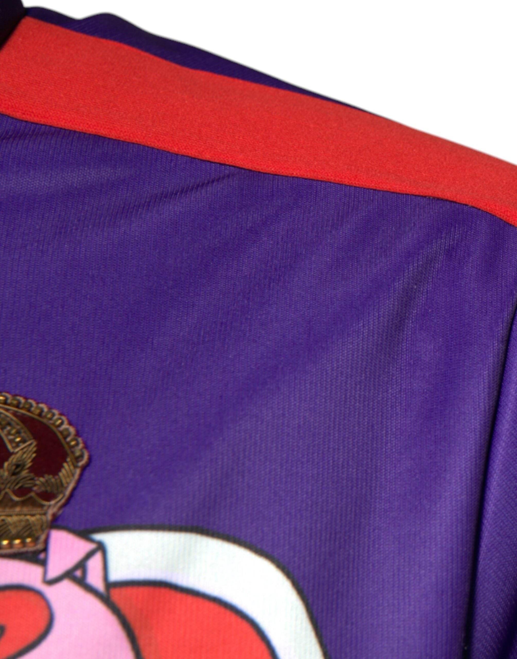 Dolce & Gabbana Purple Year Of The Pig Full Zip Bomber Sweater - Hilstor