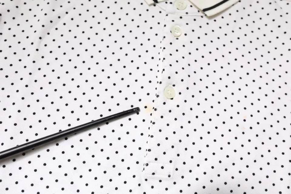 Dolce & Gabbana White Polka Dot Cotton Collared Polo T-shirt - Hilstor