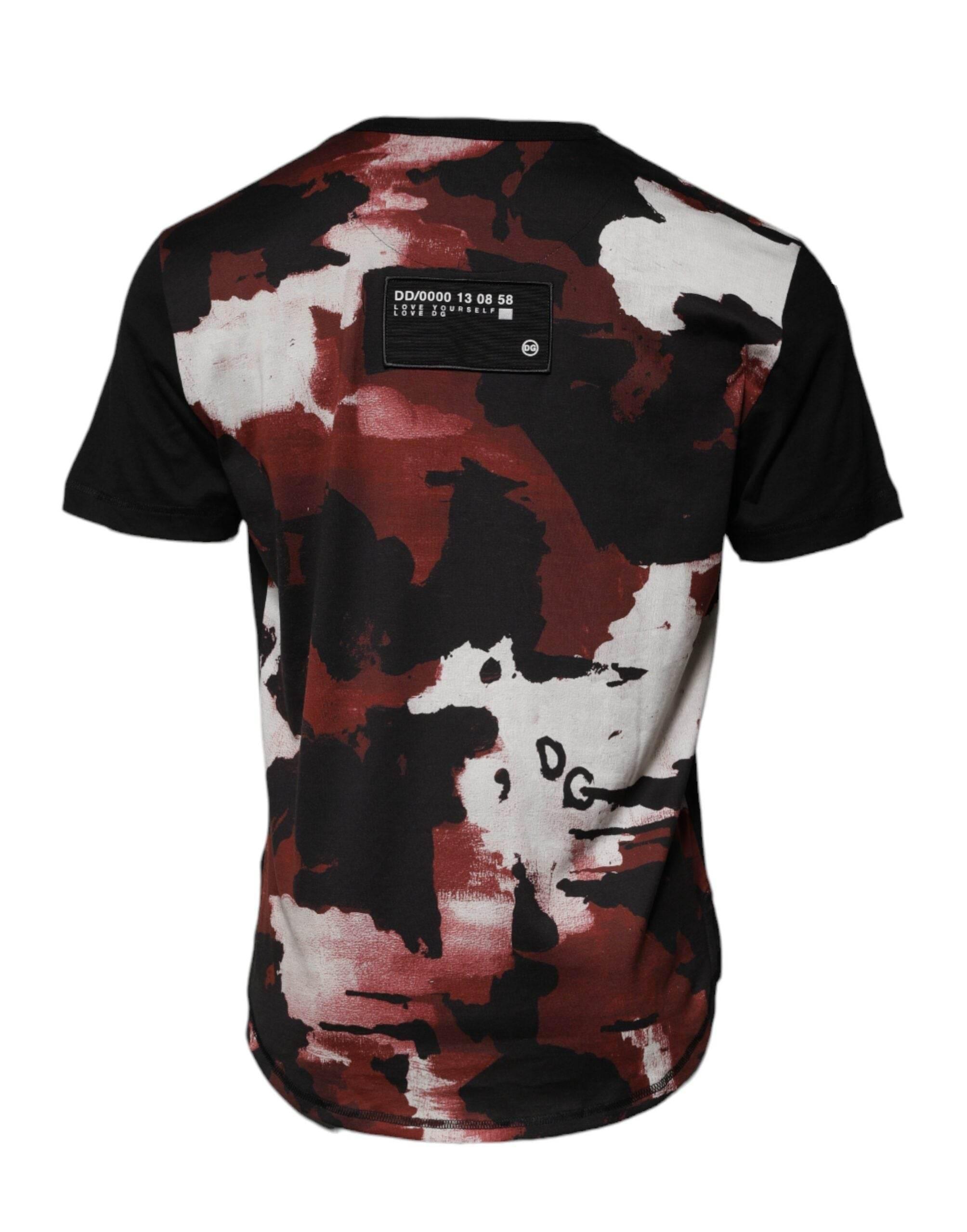 Dolce & Gabbana Multicolor Camouflage Crew Neck T-shirt - Hilstor