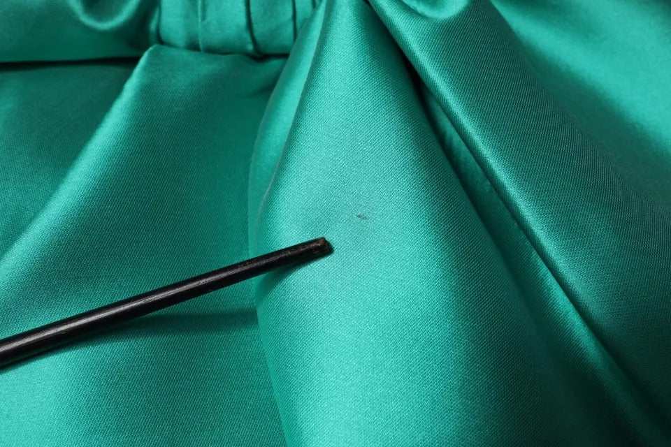Alberta Ferretti Grøn satin polyester ærmeløs V-hals lagdelt kjole