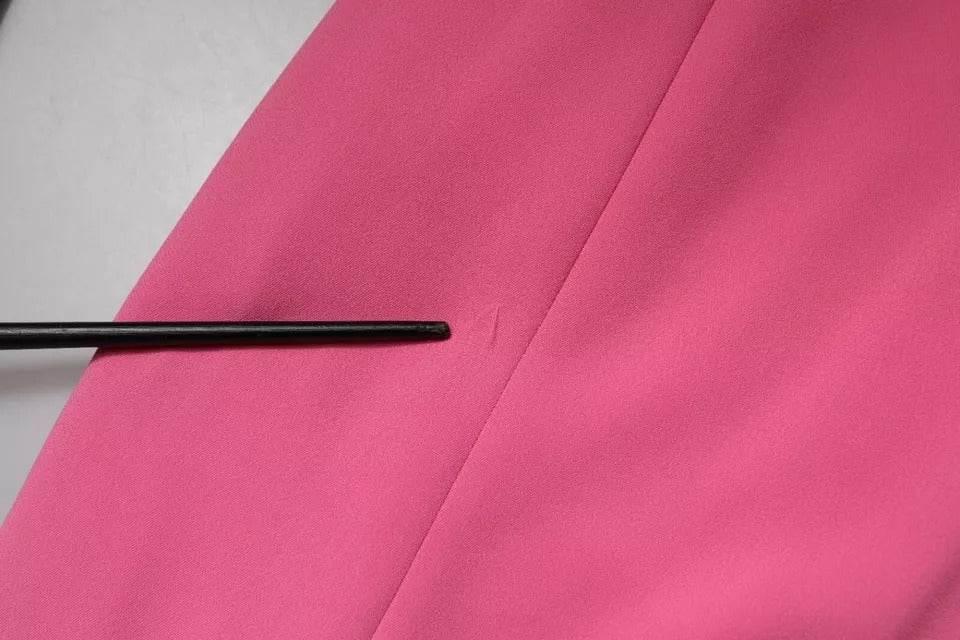 Dondup Pink Viscose Short Sleeves Backless Sheath Mini Dress - Hilstor