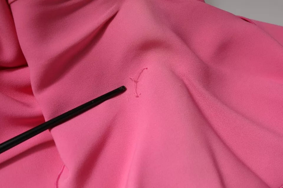 Dondup Pink Viscose Kortærmet Rygløs Skede Mini Kjole