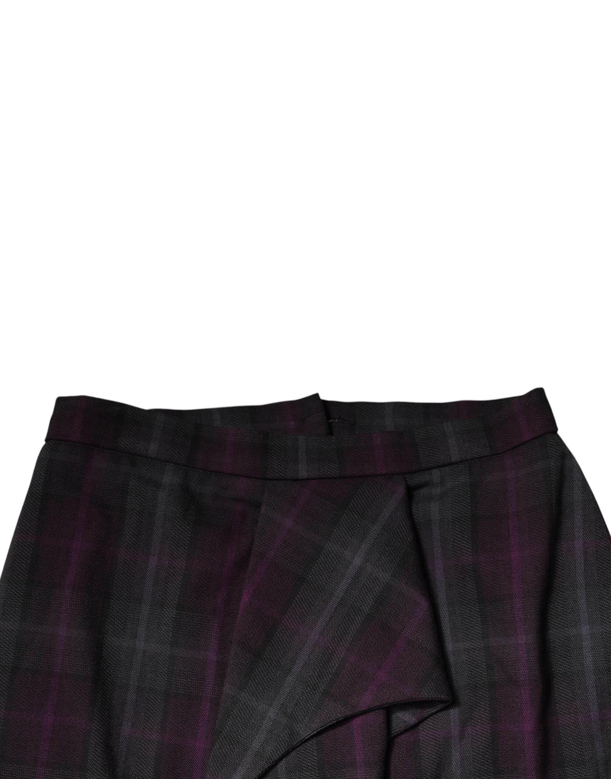 BENCIVENGA Multicolor Checkered Ruffle High Waist Mini Skirt - Hilstor