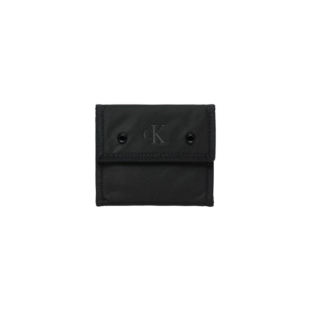 Calvin Klein Jeans Black Recycled Polyester Wallet - Hilstor