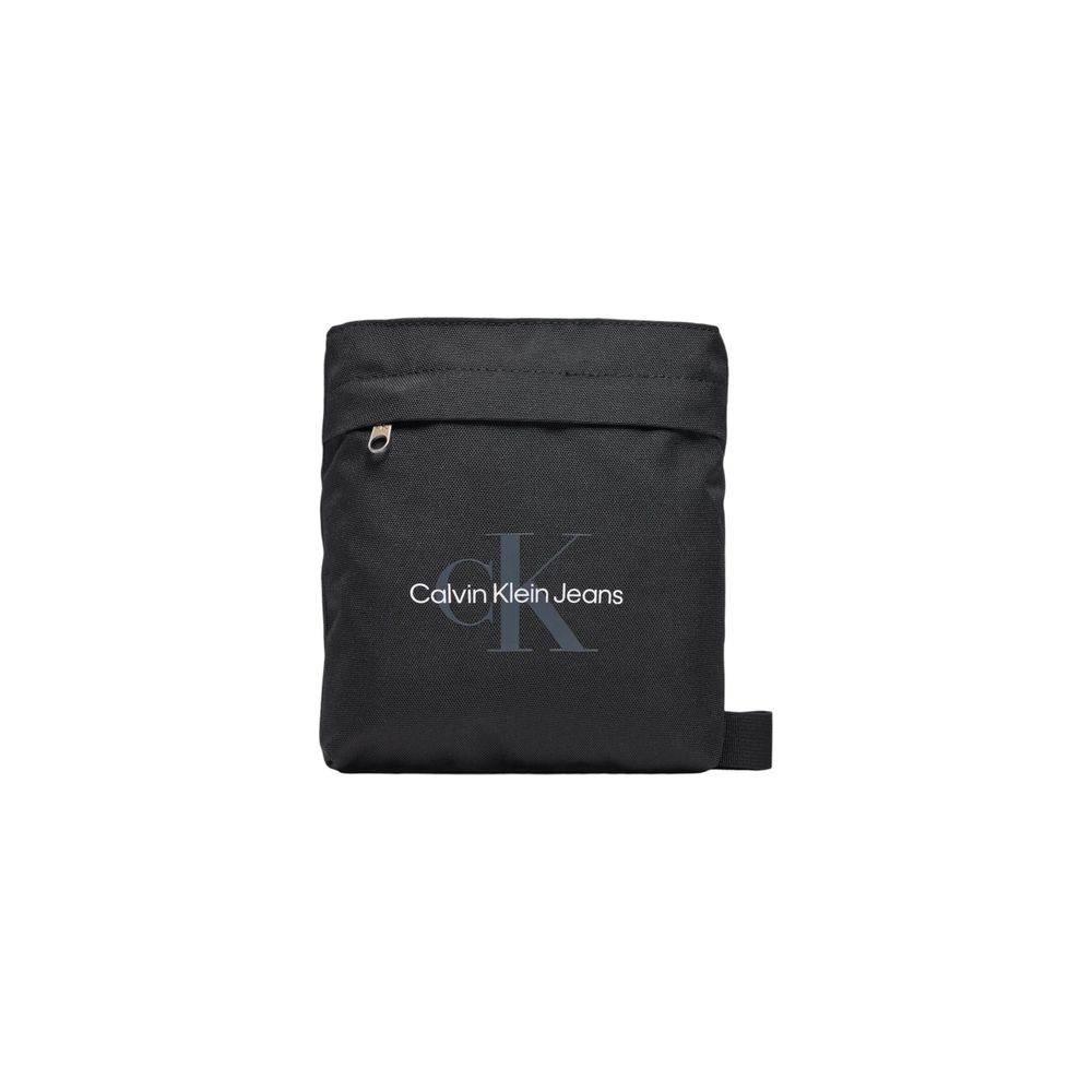Calvin Klein Jeans Black Recycled Polyester Messenger Bag - Hilstor