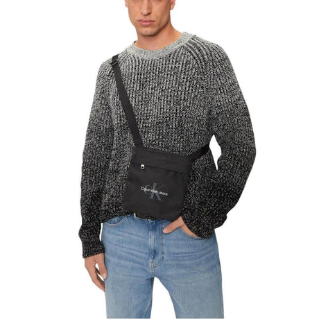 Calvin Klein Jeans Black Recycled Polyester Messenger Bag - Hilstor