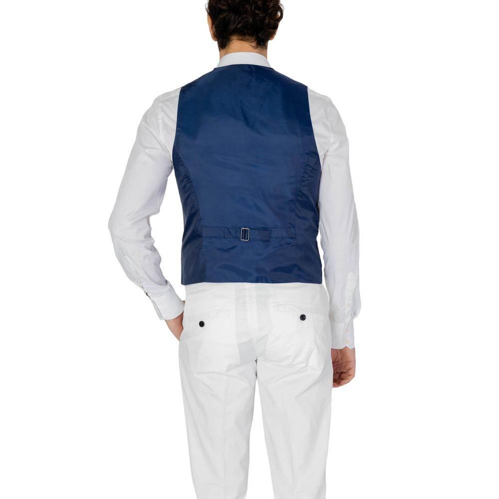 Only & Sons Blue Polyester Waistcoat - Hilstor