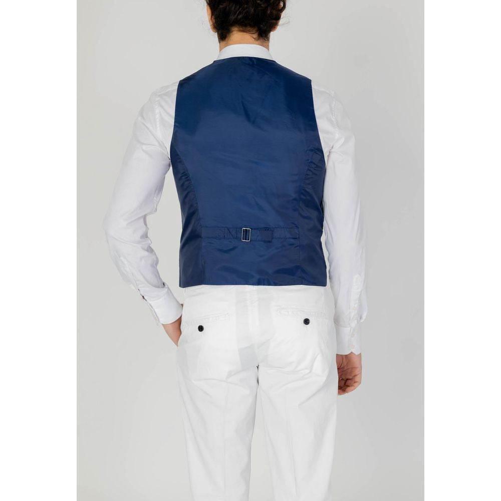 Only & Sons Blue Polyester Waistcoat - Hilstor
