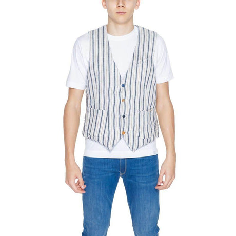 Gianni Lupo Beige Cotton Vest - Hilstor