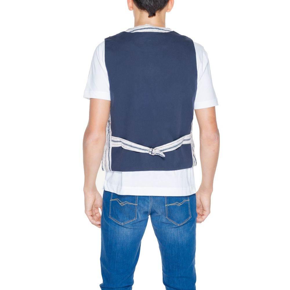 Gianni Lupo Beige Cotton Waistcoat - Hilstor