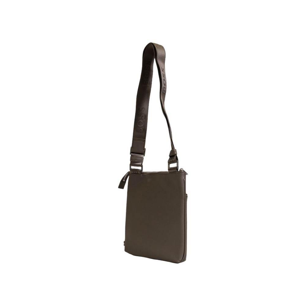 Hugo Boss Green Leather Messenger Bag - Hilstor