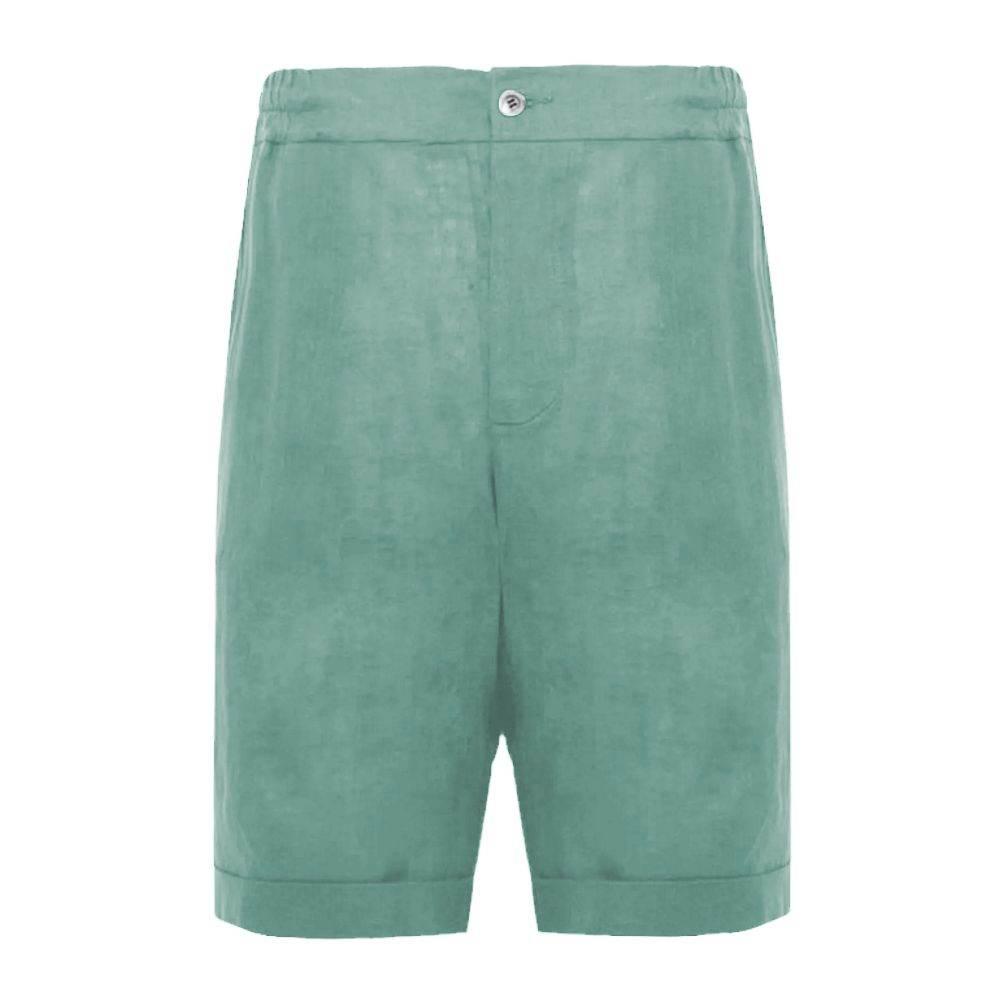 Alpha Studio Green Linen Short - Hilstor