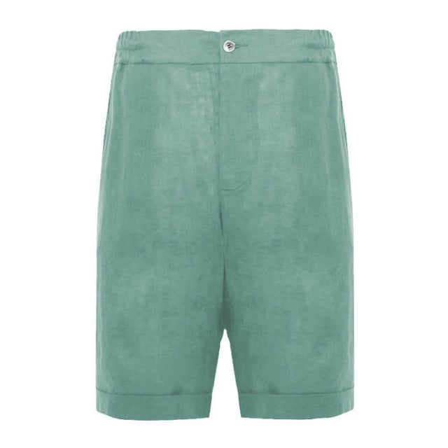 Alpha Studio Green Linen Short - Hilstor