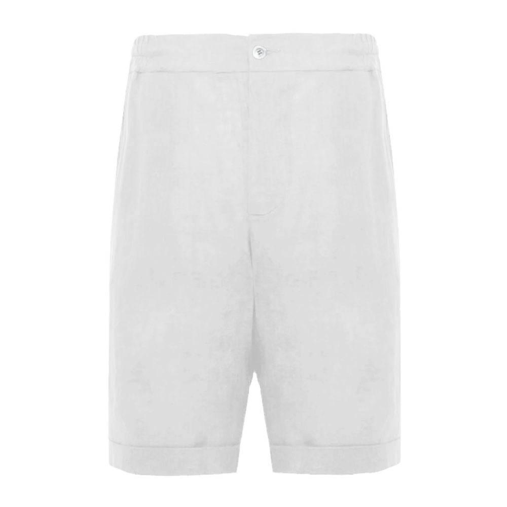 Alpha Studio White Linen Short - Hilstor