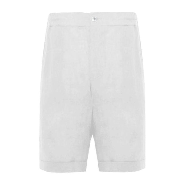 Alpha Studio White Linen Short - Hilstor