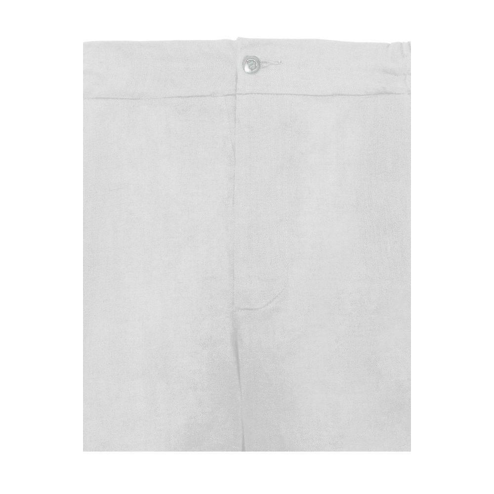 Alpha Studio White Linen Short - Hilstor