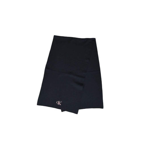 Calvin Klein Black Recycled Polyester Scarf - Hilstor