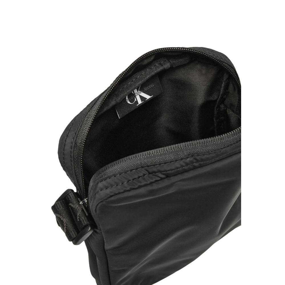 Calvin Klein Black Recycled Polyester Messenger Bag - Hilstor