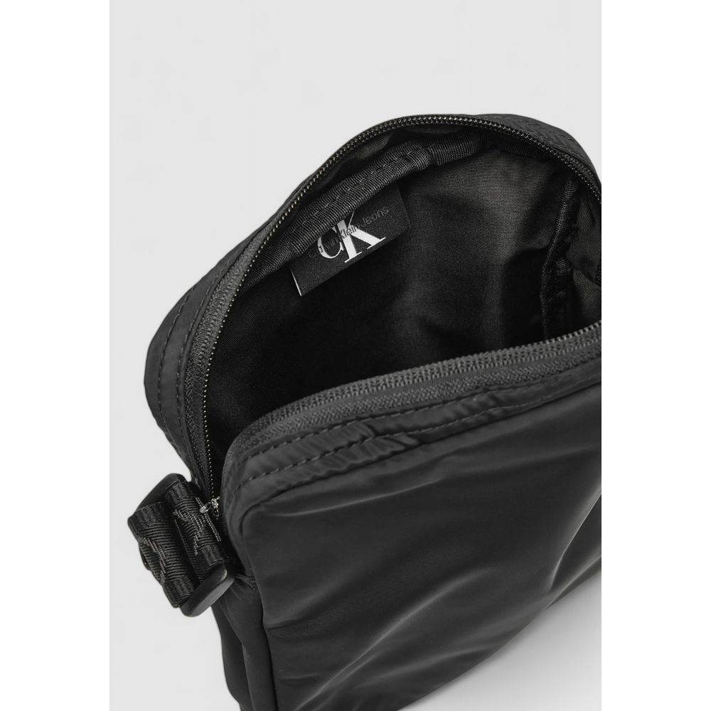 Calvin Klein Black Recycled Polyester Messenger Bag - Hilstor