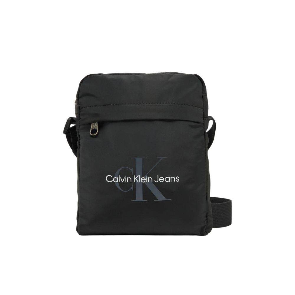 Calvin Klein Jeans Black Recycled Polyester Messenger Bag - Hilstor
