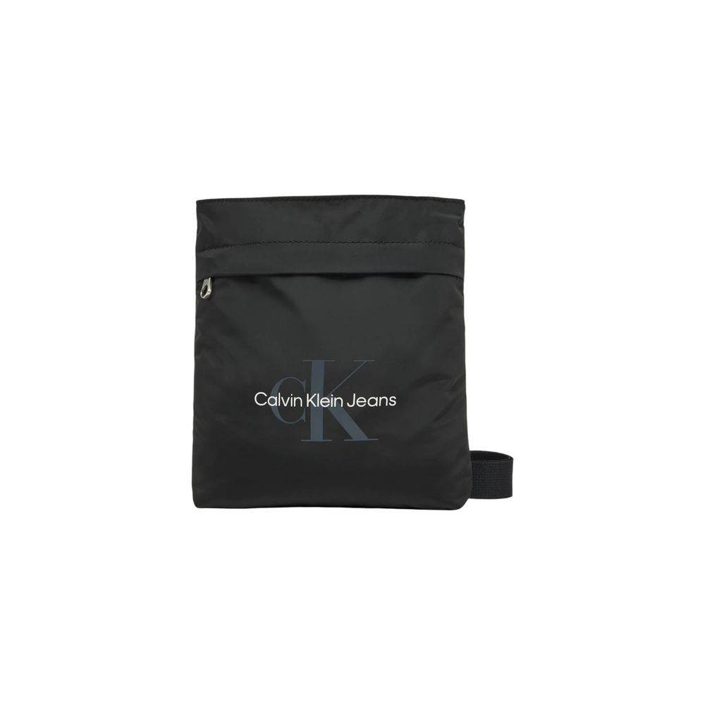 Calvin Klein Jeans Black Recycled Polyester Messenger Bag - Hilstor
