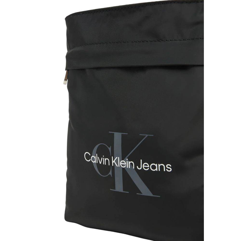 Calvin Klein Jeans Black Recycled Polyester Messenger Bag - Hilstor