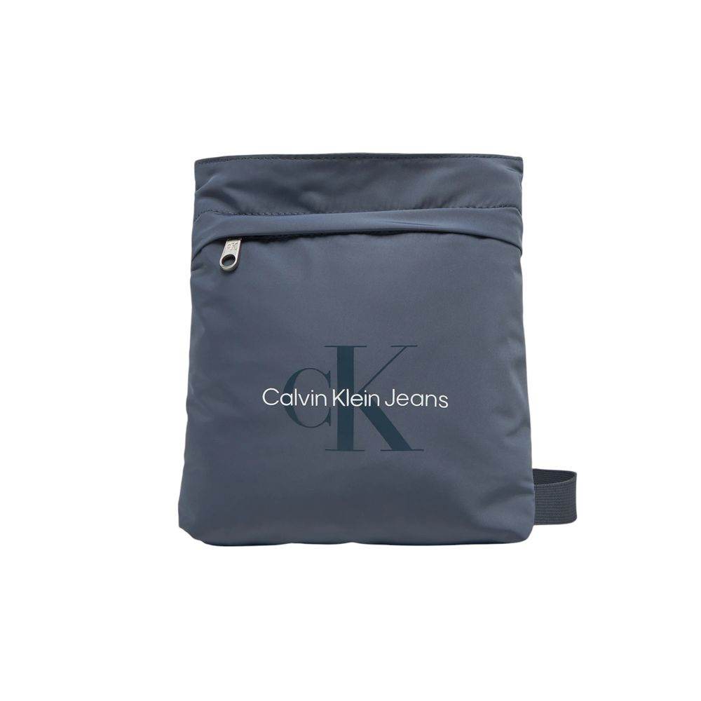 Calvin Klein Jeans Blue Recycled Polyester Messenger Bag - Hilstor