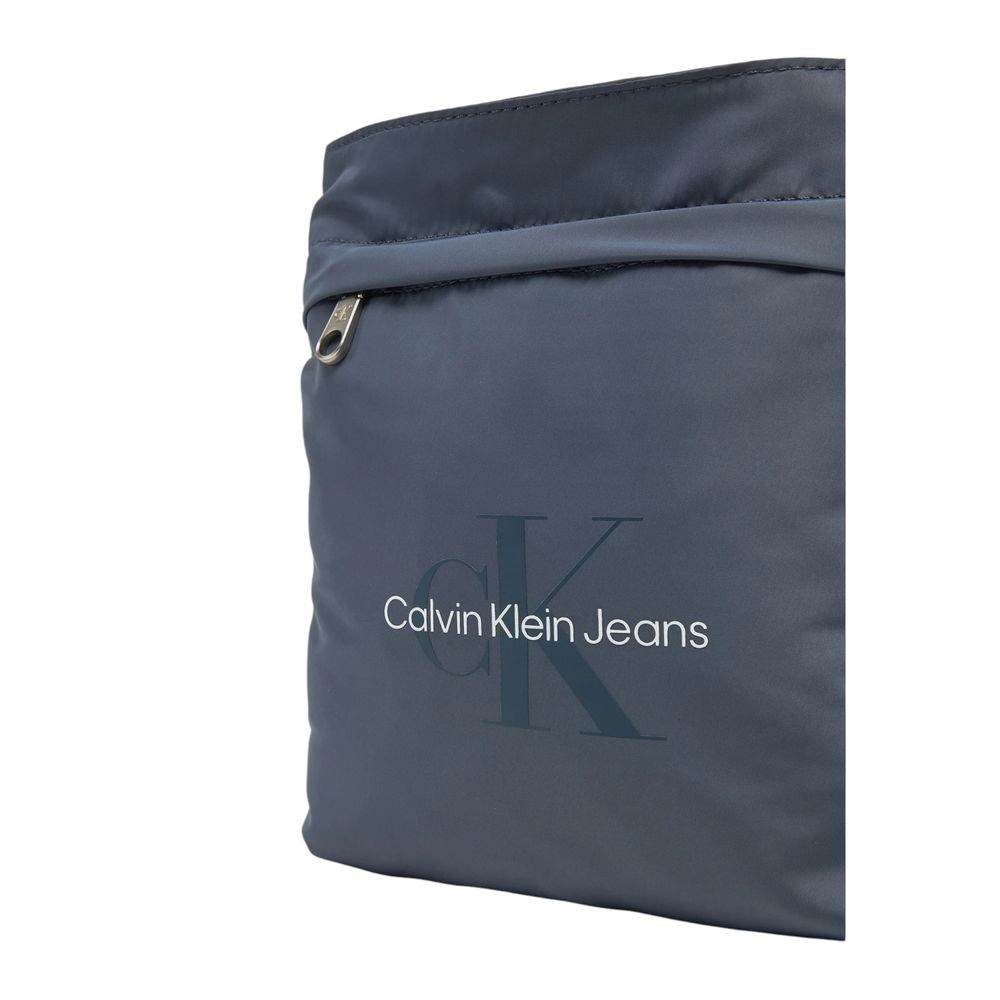 Calvin Klein Jeans Blue Recycled Polyester Messenger Bag - Hilstor