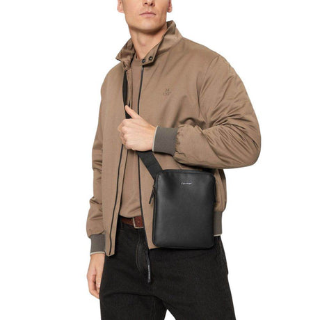 Calvin Klein Black Recycled Polyester Messenger Bag - Hilstor