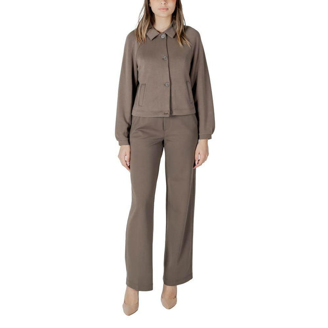 Street One Gray Modal Jackets & Coat - Hilstor