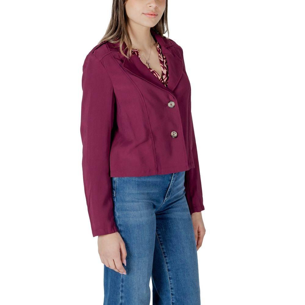 Street One Purple Viscose Jackets & Coat - Hilstor