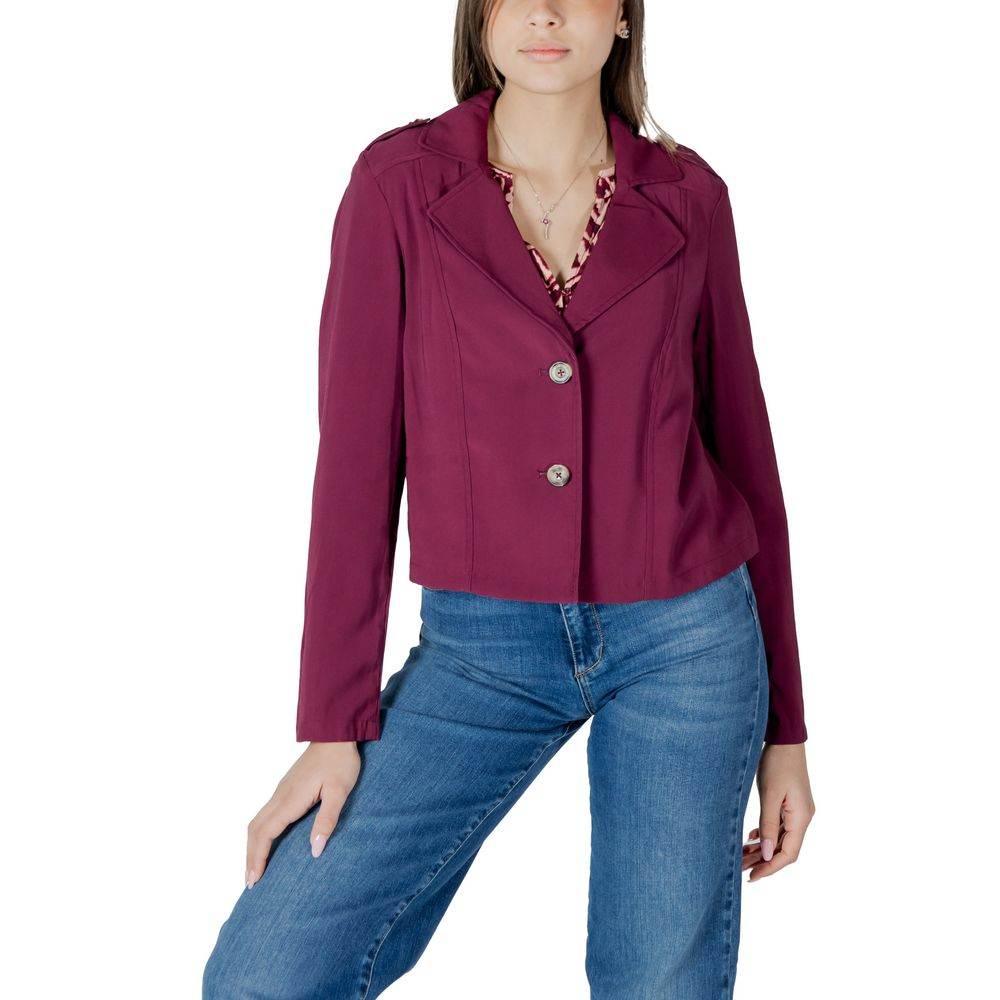 Street One Purple Viscose Jackets & Coat - Hilstor
