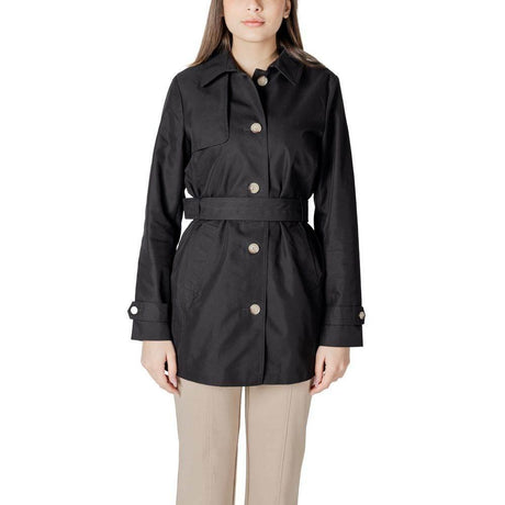 Street One Black Cotton Jackets & Coat - Hilstor