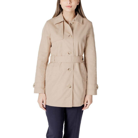 Street One Beige Cotton Jackets & Coat - Hilstor