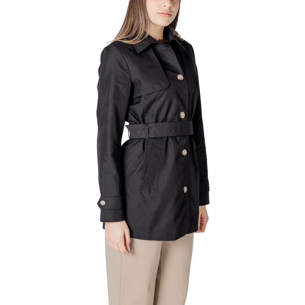 Street One Black Cotton Jackets & Coat - Hilstor