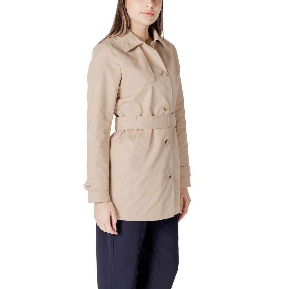 Street One Beige Cotton Jackets & Coat - Hilstor