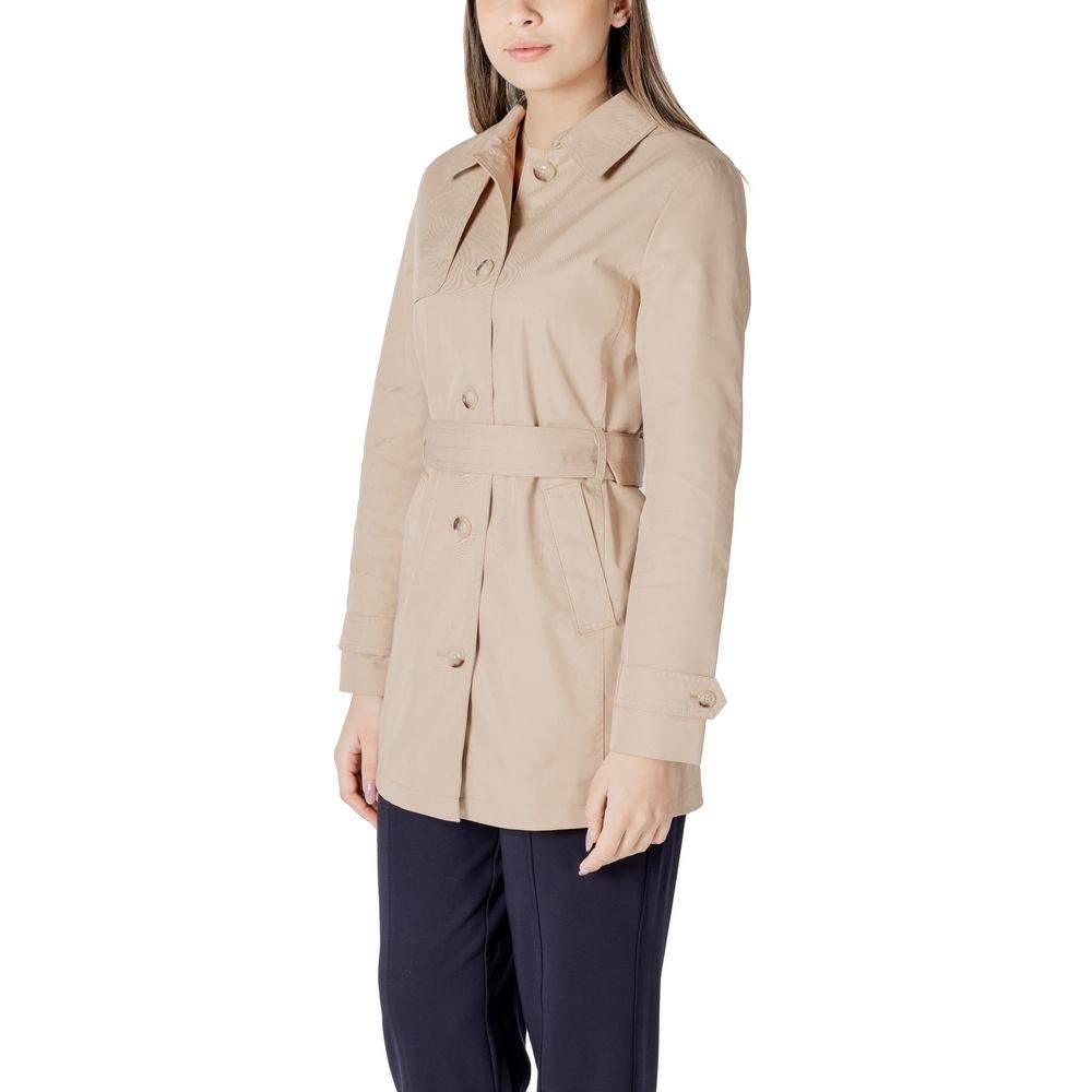 Street One Beige Cotton Jackets & Coat - Hilstor