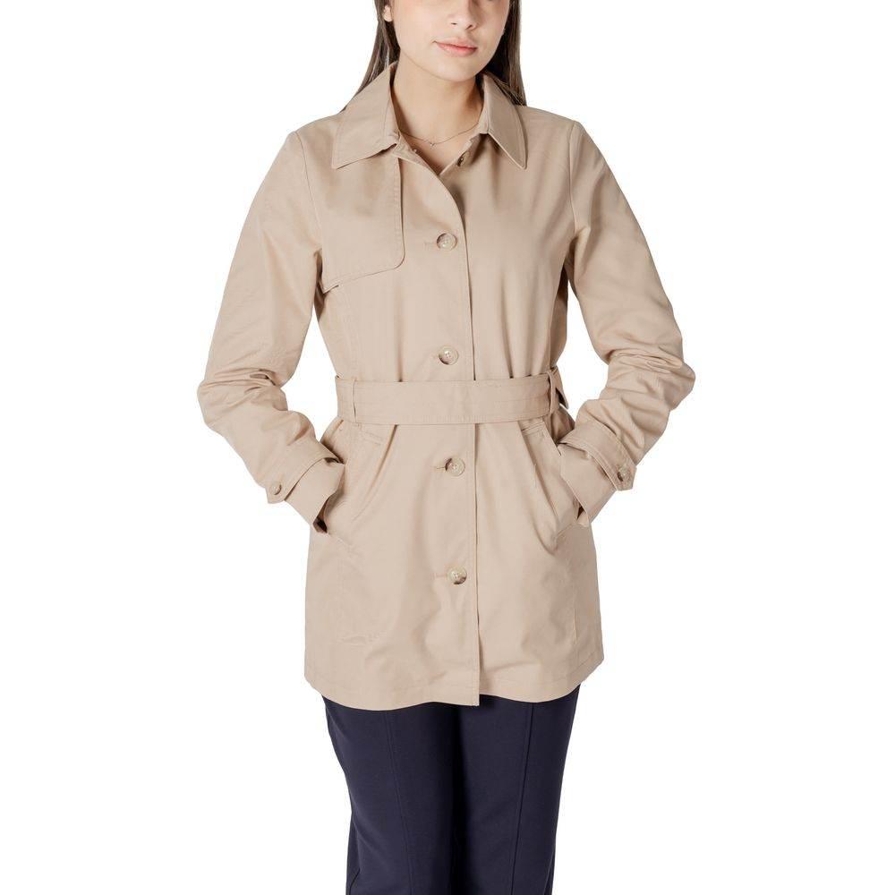 Street One Beige Cotton Jackets & Coat - Hilstor