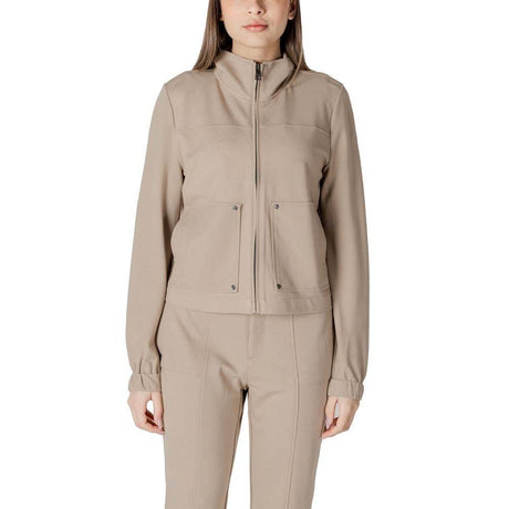 Street One Beige Viscose Jackets & Coat - Hilstor