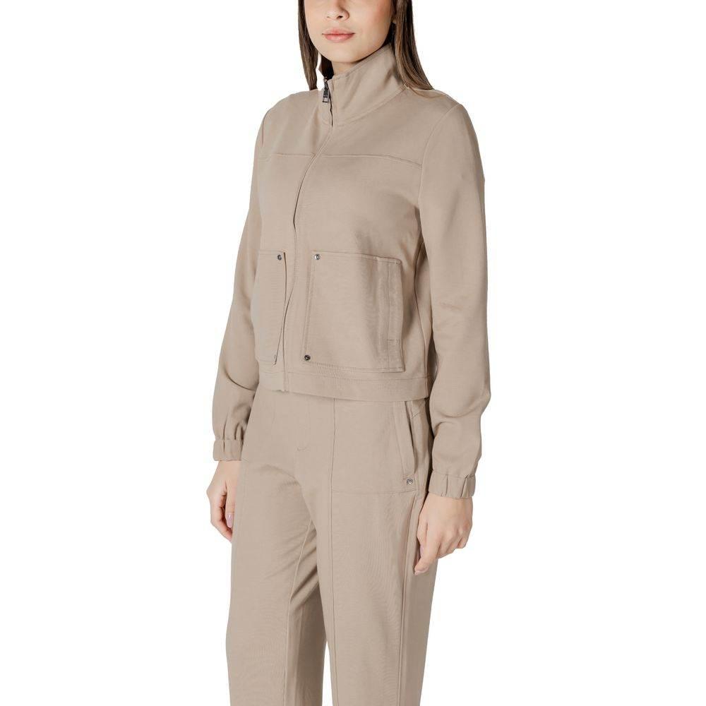 Street One Beige Viscose Jackets & Coat - Hilstor