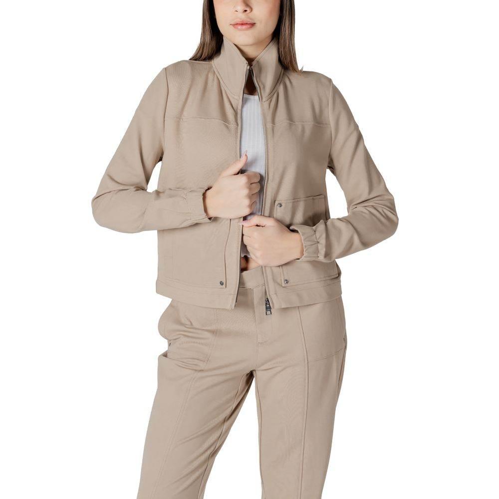 Street One Beige Viscose Jackets & Coat - Hilstor